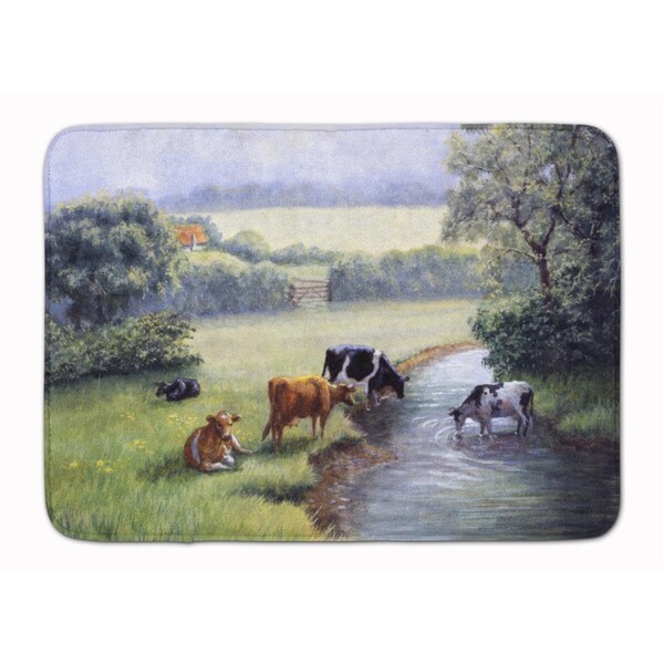 Micasa Cows Drinking at the Creek Bank Machine Washable Memory Foam Mat MI231216 - main
